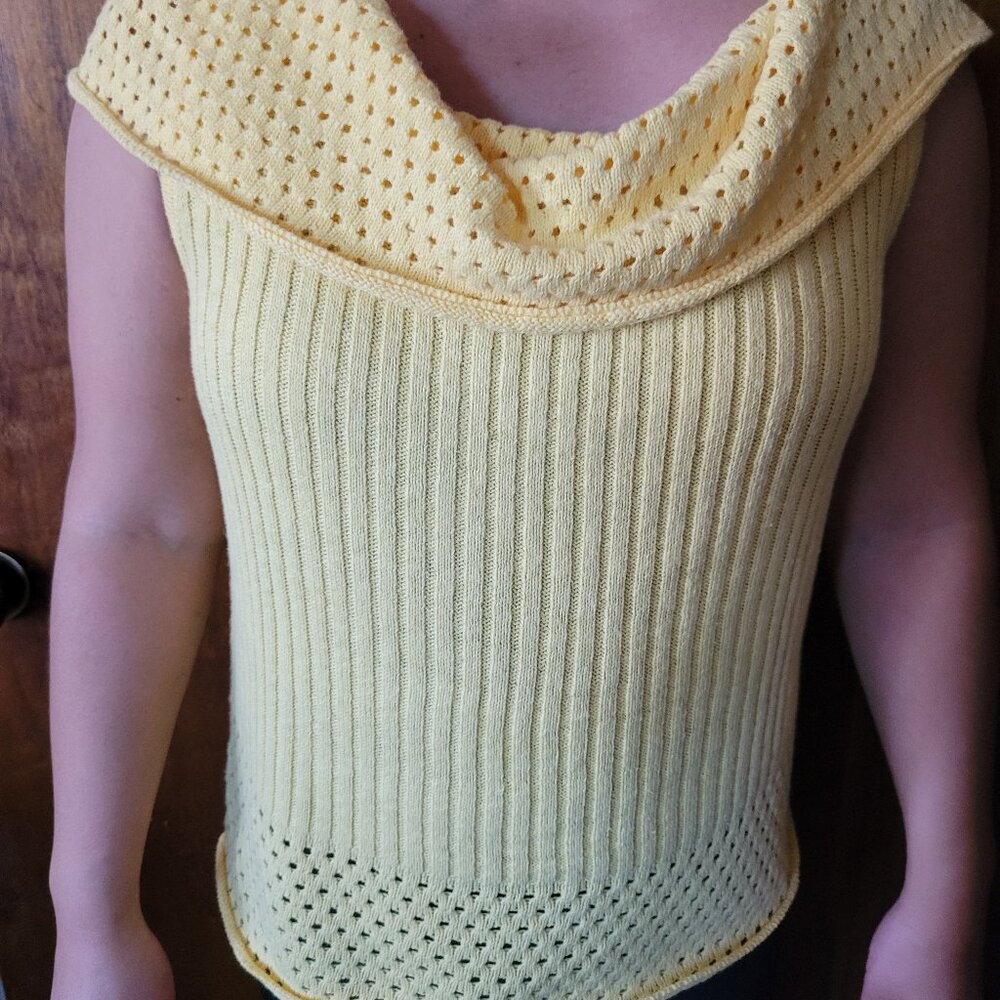 Yellow sweater shirt